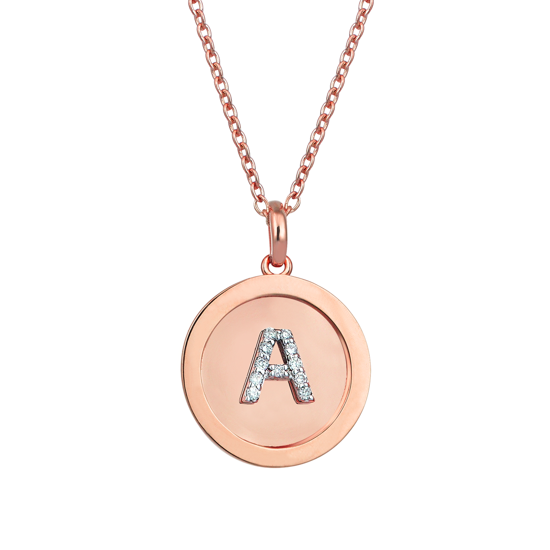 Rose necklace 2025 with initial