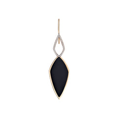 Infinity Black Onyx Rose Gold Earrings
