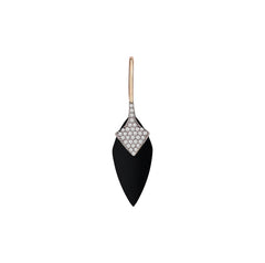 Drop Of Life Siyah Onyx Pembe Altın Küpe