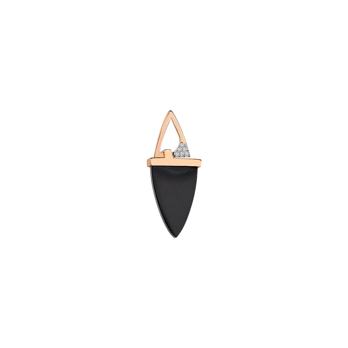 Dark Seed Black Onyx Rose Gold Earrings