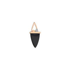 Dark Seed Siyah Onyx Pembe Altın Küpe