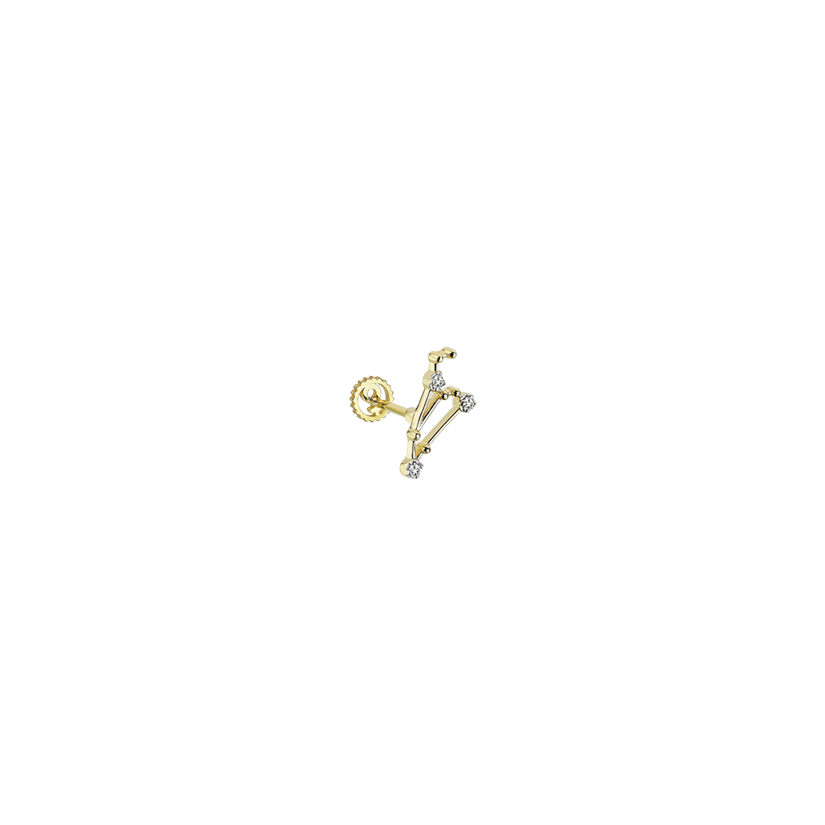 Zodiac Burç Piercing Pembe Altın