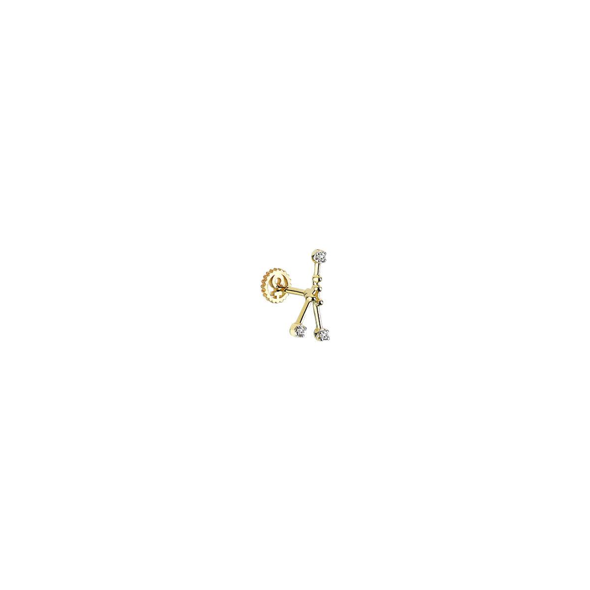 Zodiac Burç Piercing Pembe Altın