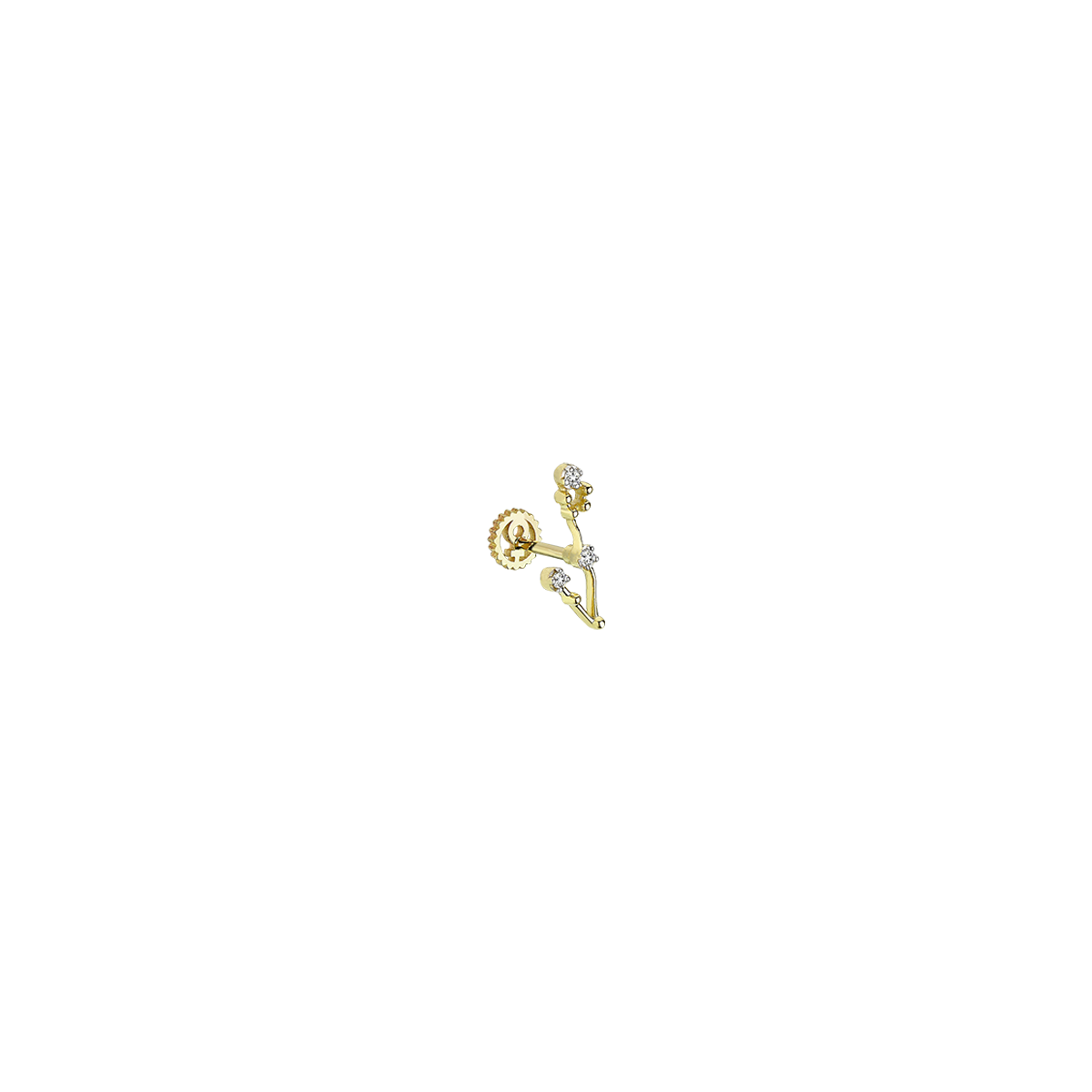 Zodiac Burç Piercing Pembe Altın