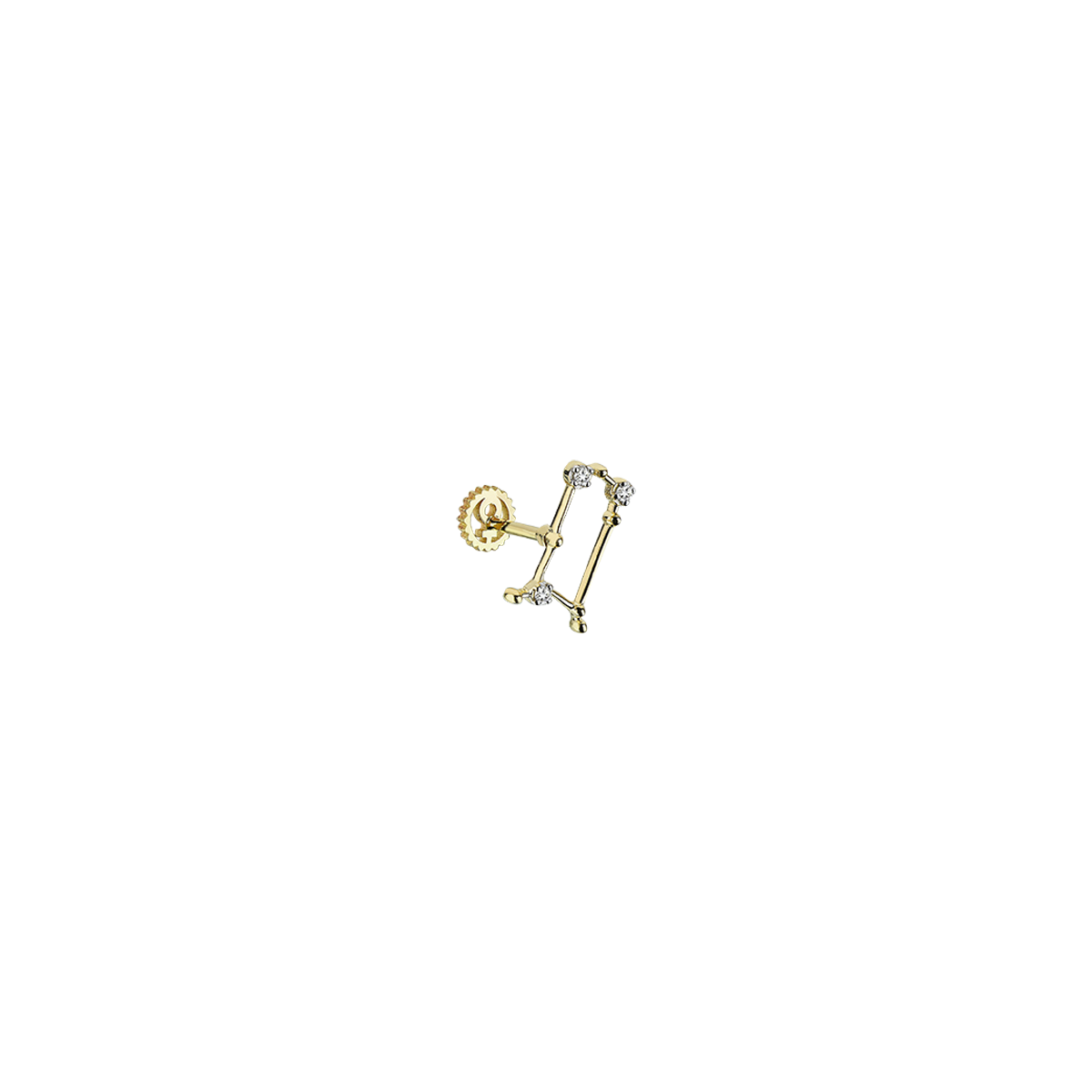 Zodiac Burç Piercing Pembe Altın
