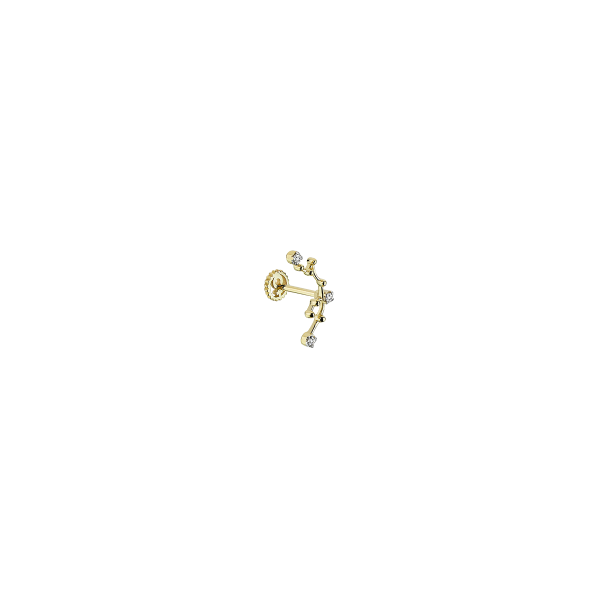 Zodiac Burç Piercing Pembe Altın