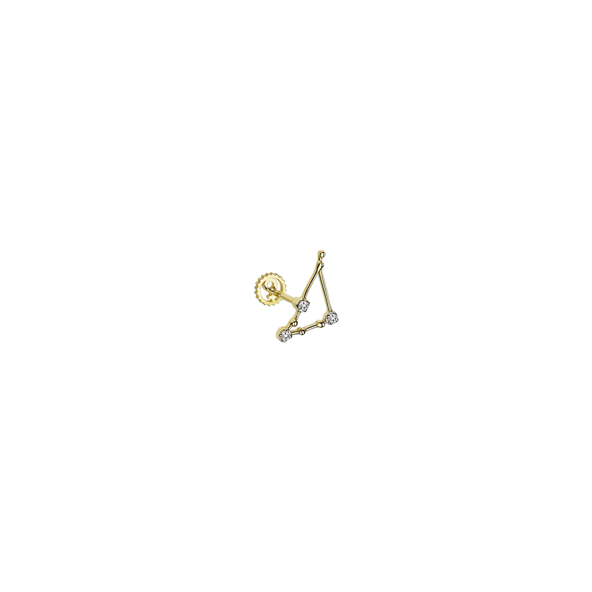 Zodiac Burç Piercing Pembe Altın