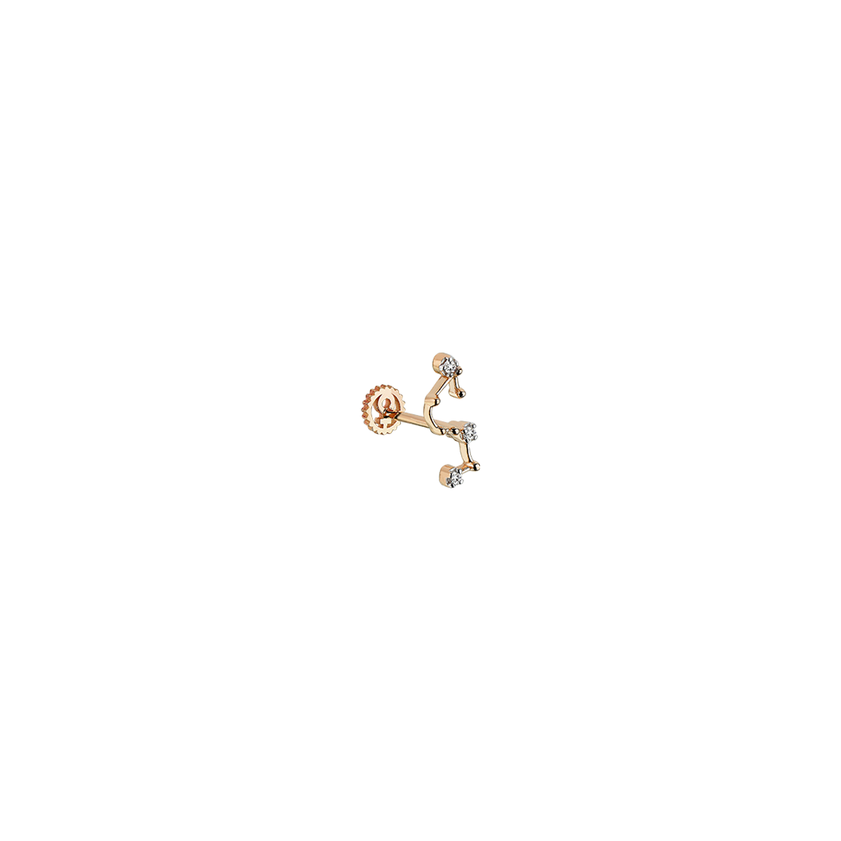 Zodiac Burç Piercing Sarı Altın