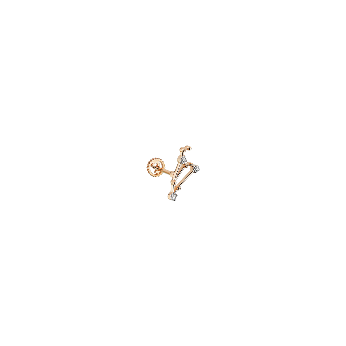 Zodiac Burç Piercing Sarı Altın