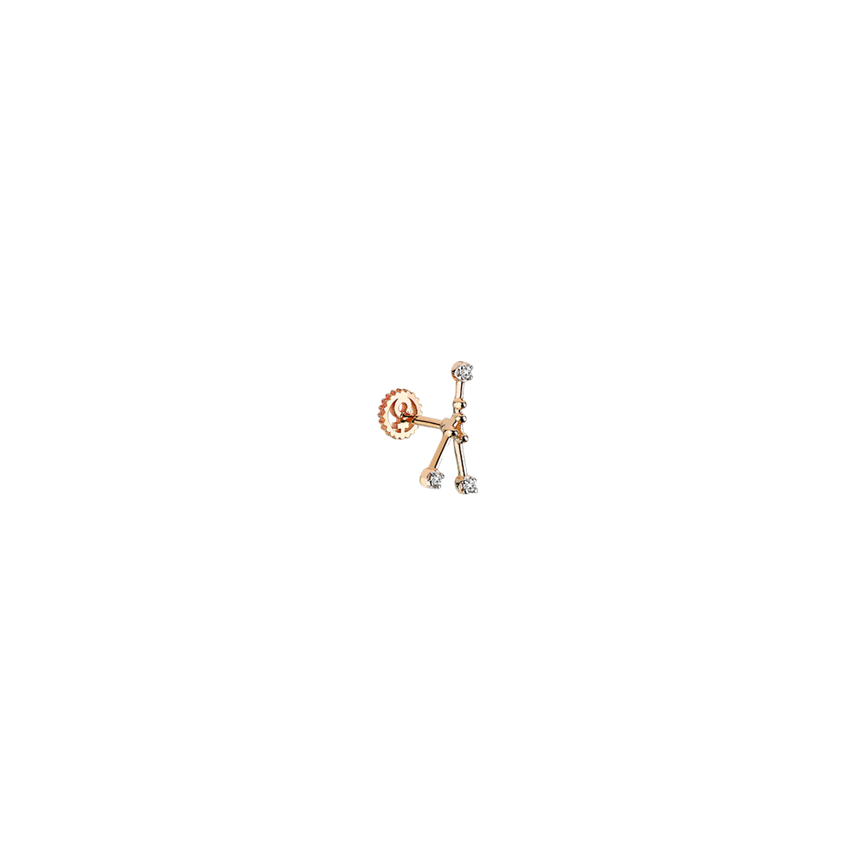 Zodiac Burç Piercing Sarı Altın