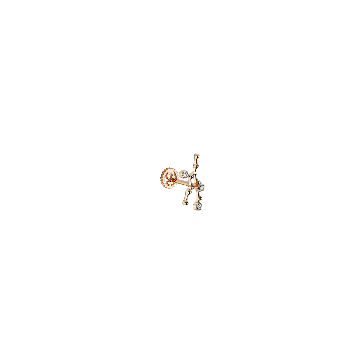 Zodiac Burç Piercing Sarı Altın