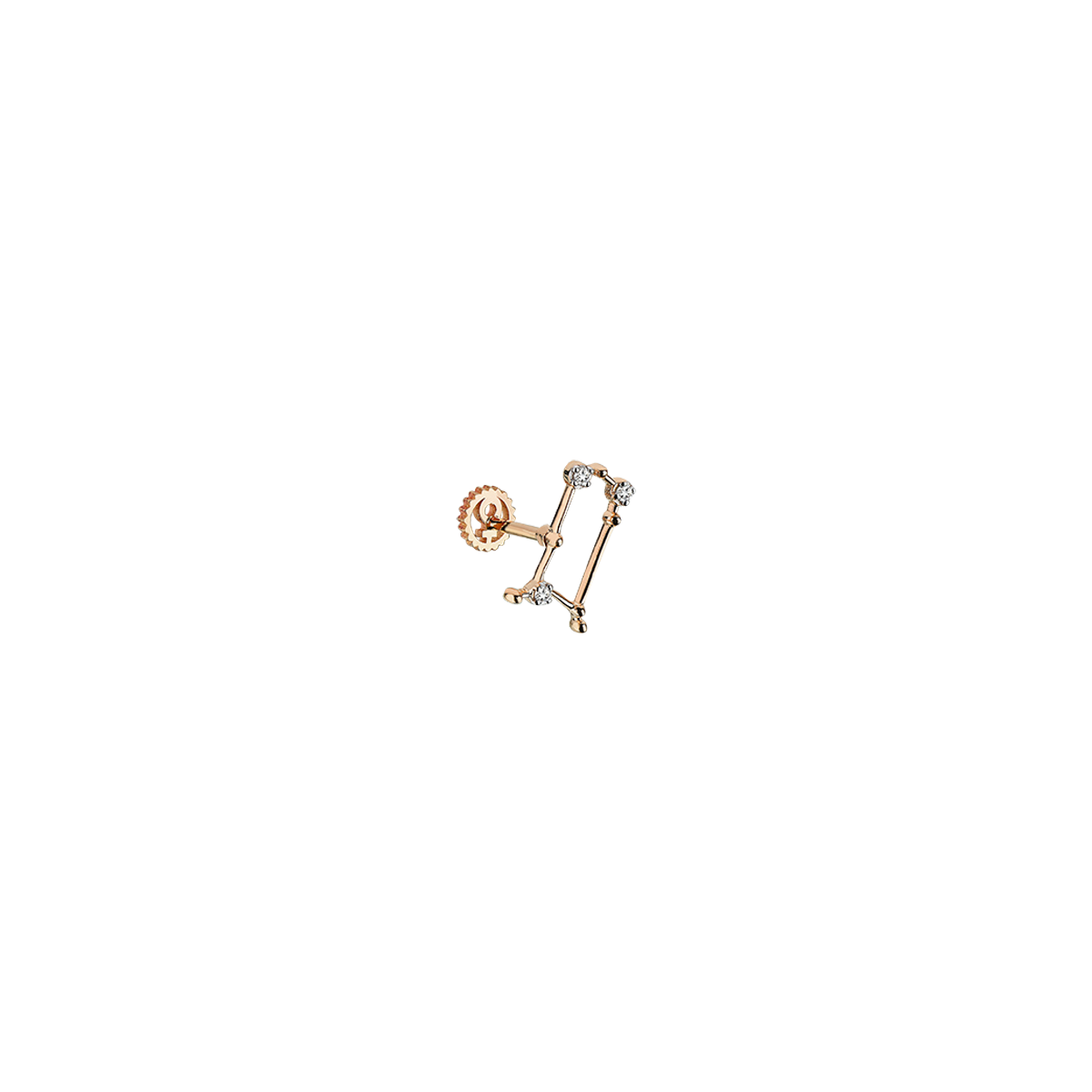 Zodiac Burç Piercing Sarı Altın