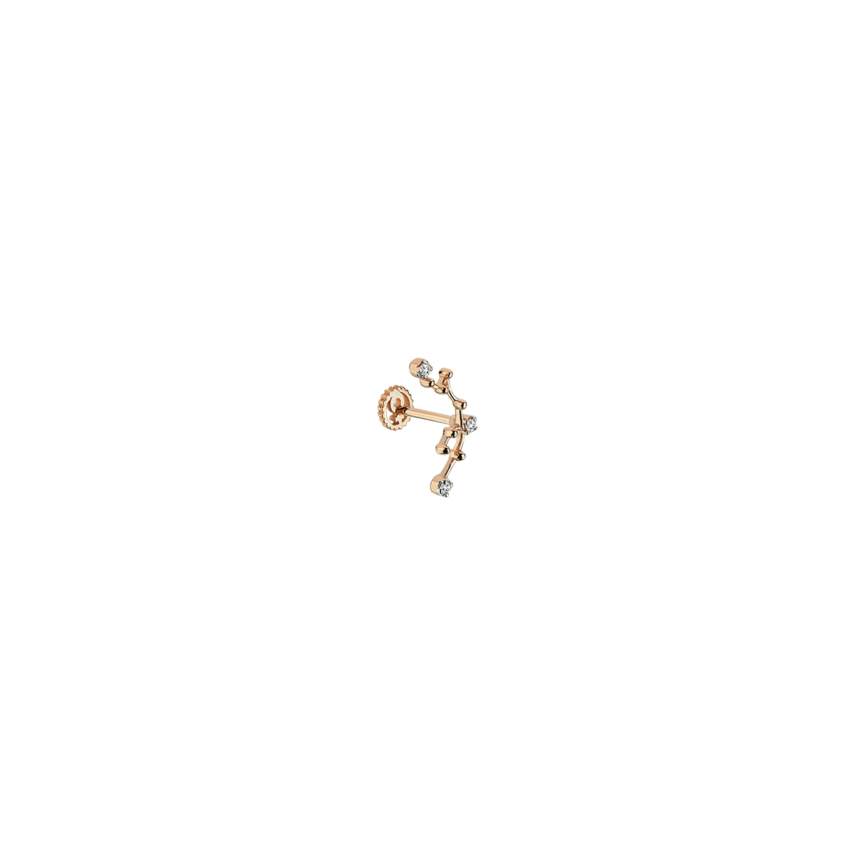 Zodiac Burç Piercing Sarı Altın