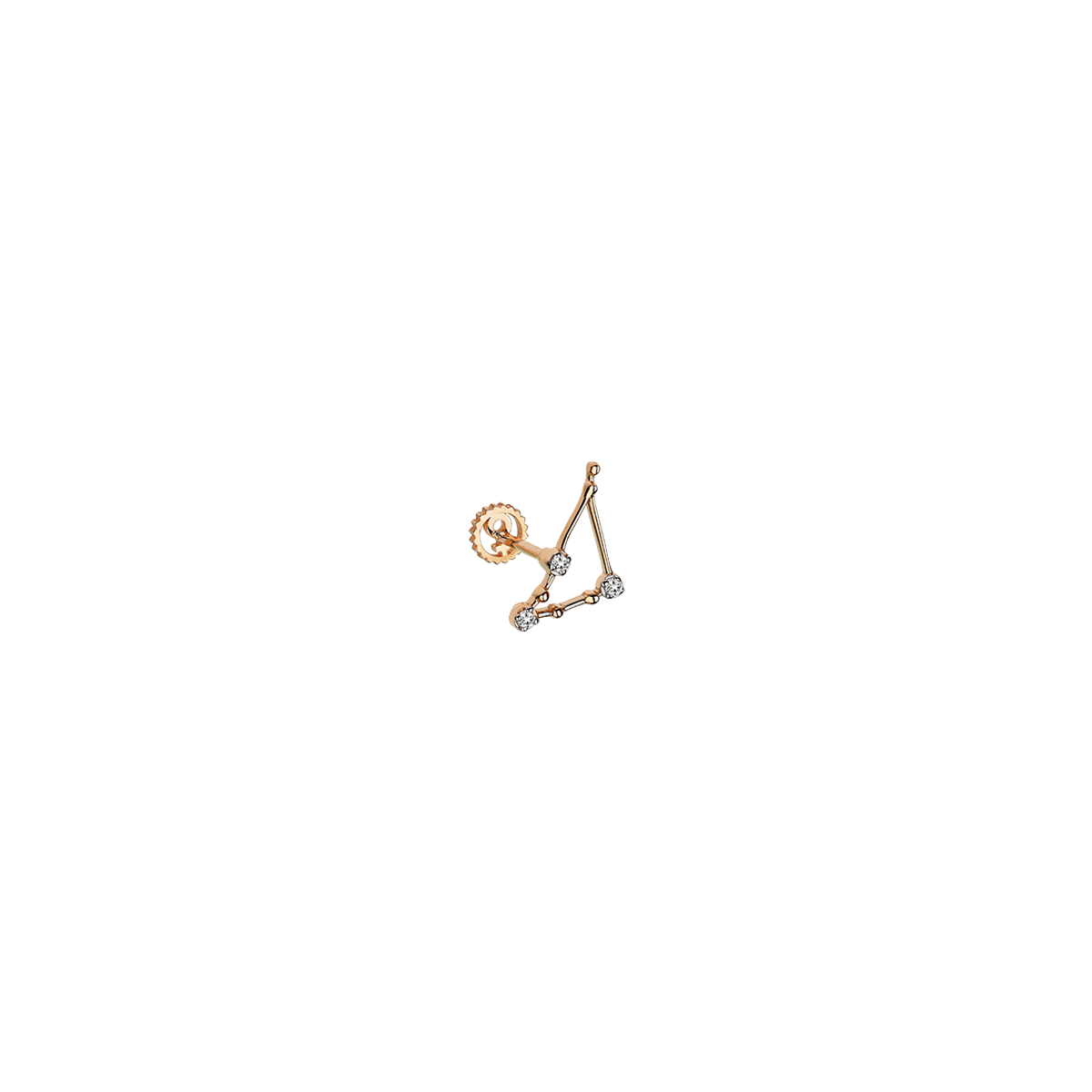 Zodiac Burç Piercing Sarı Altın